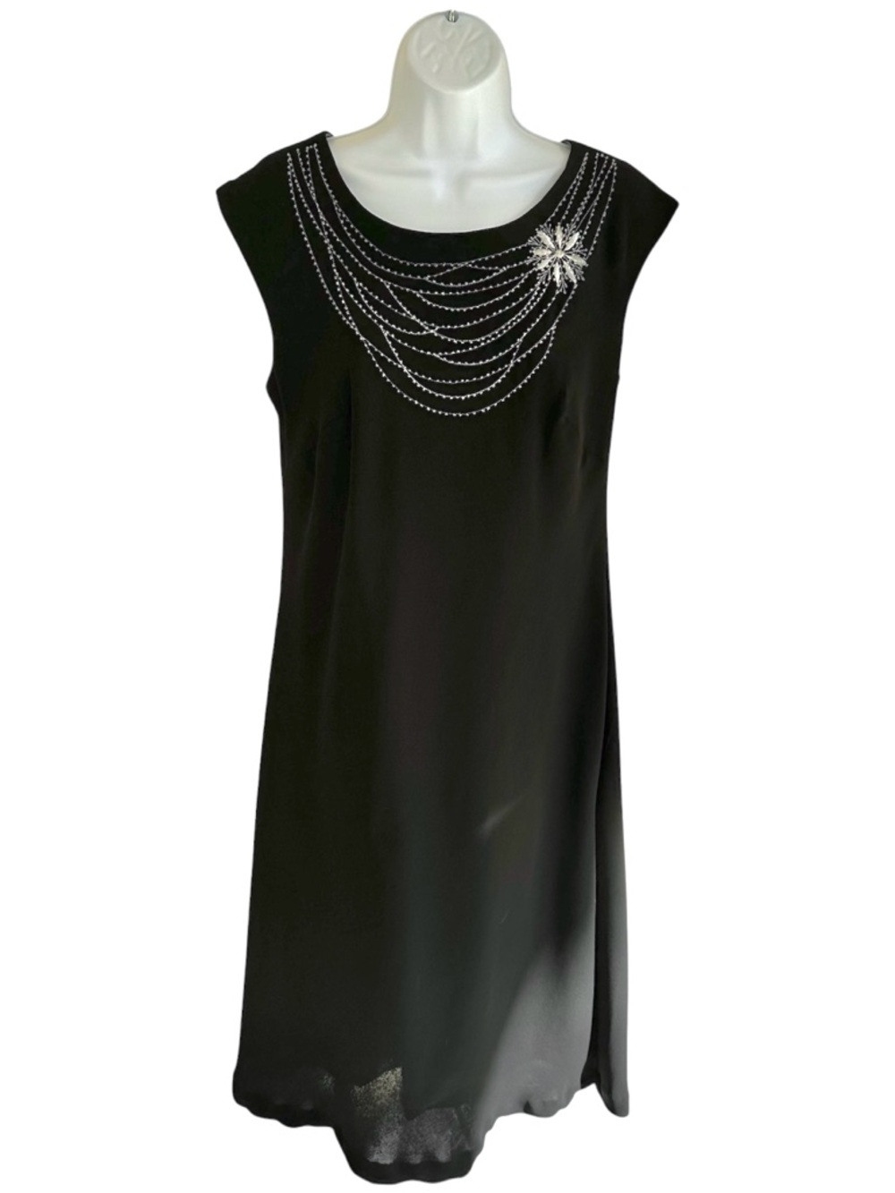 Vintage Emma & James Black Beaded Midi Dress